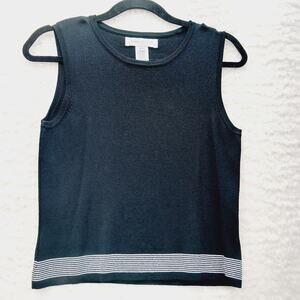 Tank Sweater Size S Black Minimalist Capsule Wardrobe Quiet Luxury Chic Office